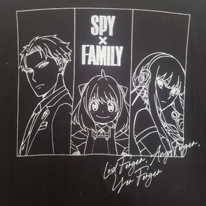 UT Uniqlo SPY x FAMILY T Shirt Unisex Anime Shueisha Black Double Sided Size XL